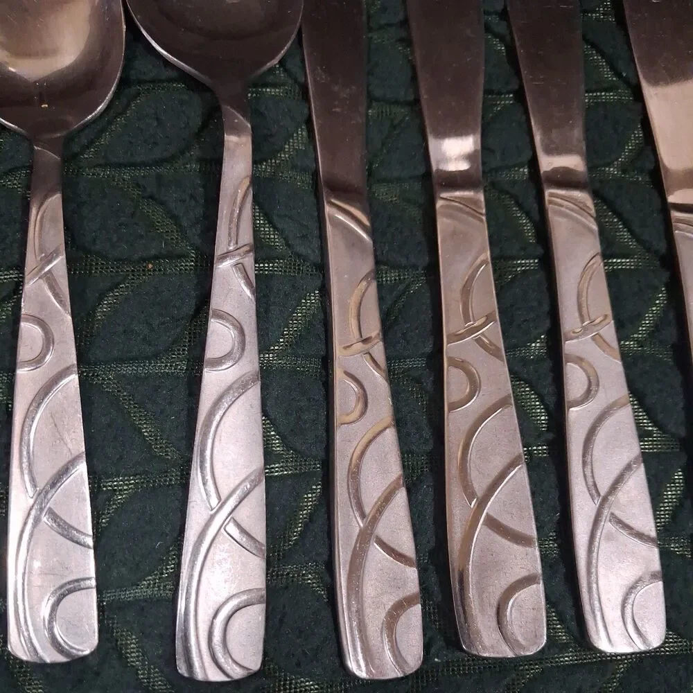 Cambridge CONQUEST Stainless Silverware Flatware Set Forks Knife Spoons * 5-pcs